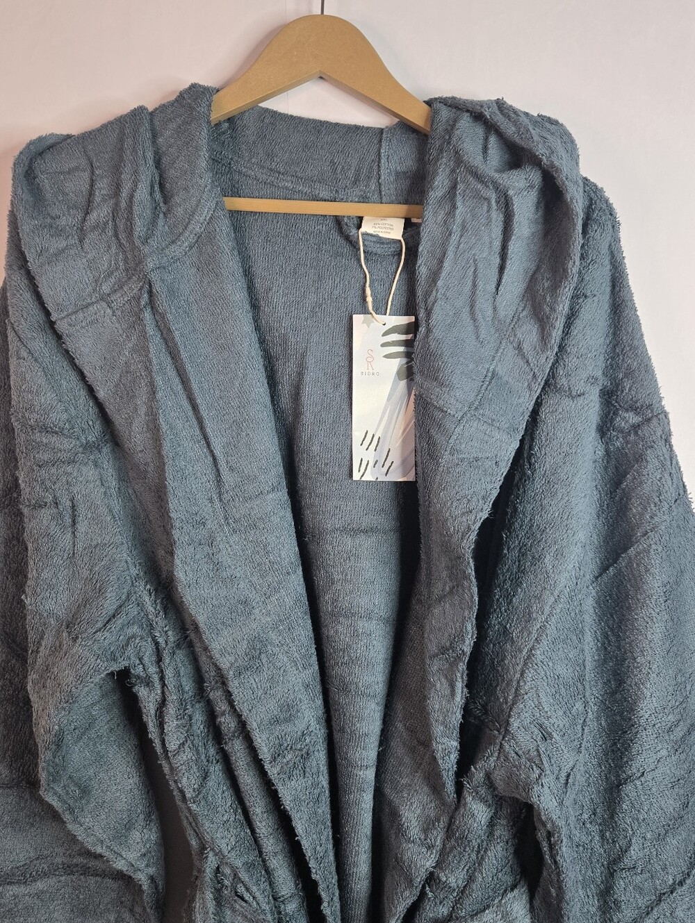 SIORO Men Size XXL Terry Cotton Hooded Robe, Pockets, Absorbent Kimono Style,NWT - Picture 6 of 11